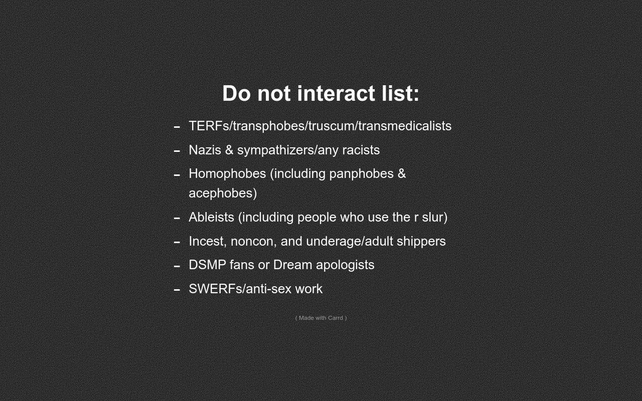 Do Not Interact